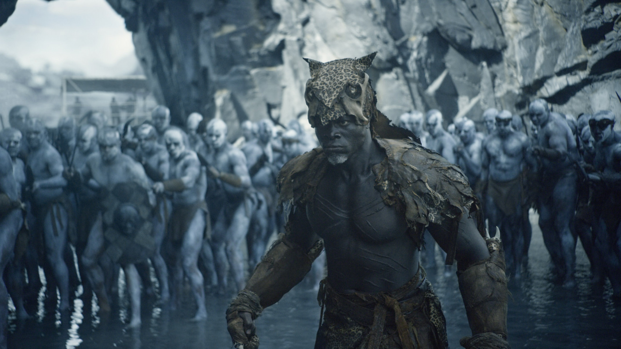 Schwarz-goldene Tierstatue. Wallpaper in 1280x720 Resolution