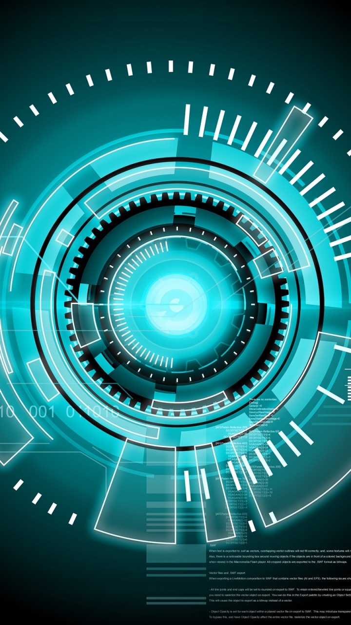 Blaue Und Weiße Lichtillustration. Wallpaper in 720x1280 Resolution