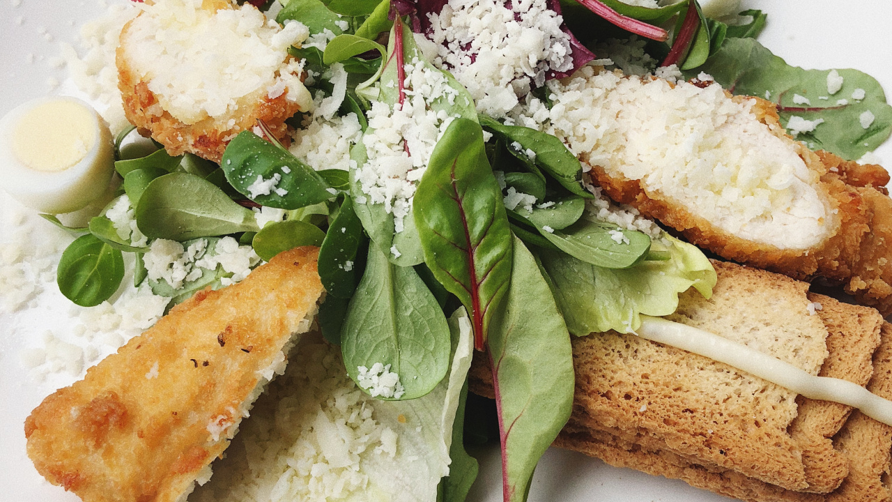 Caesar Salad, Leaf Vegetable, Food, Cooking, Ingredient. Wallpaper in 1280x720 Resolution