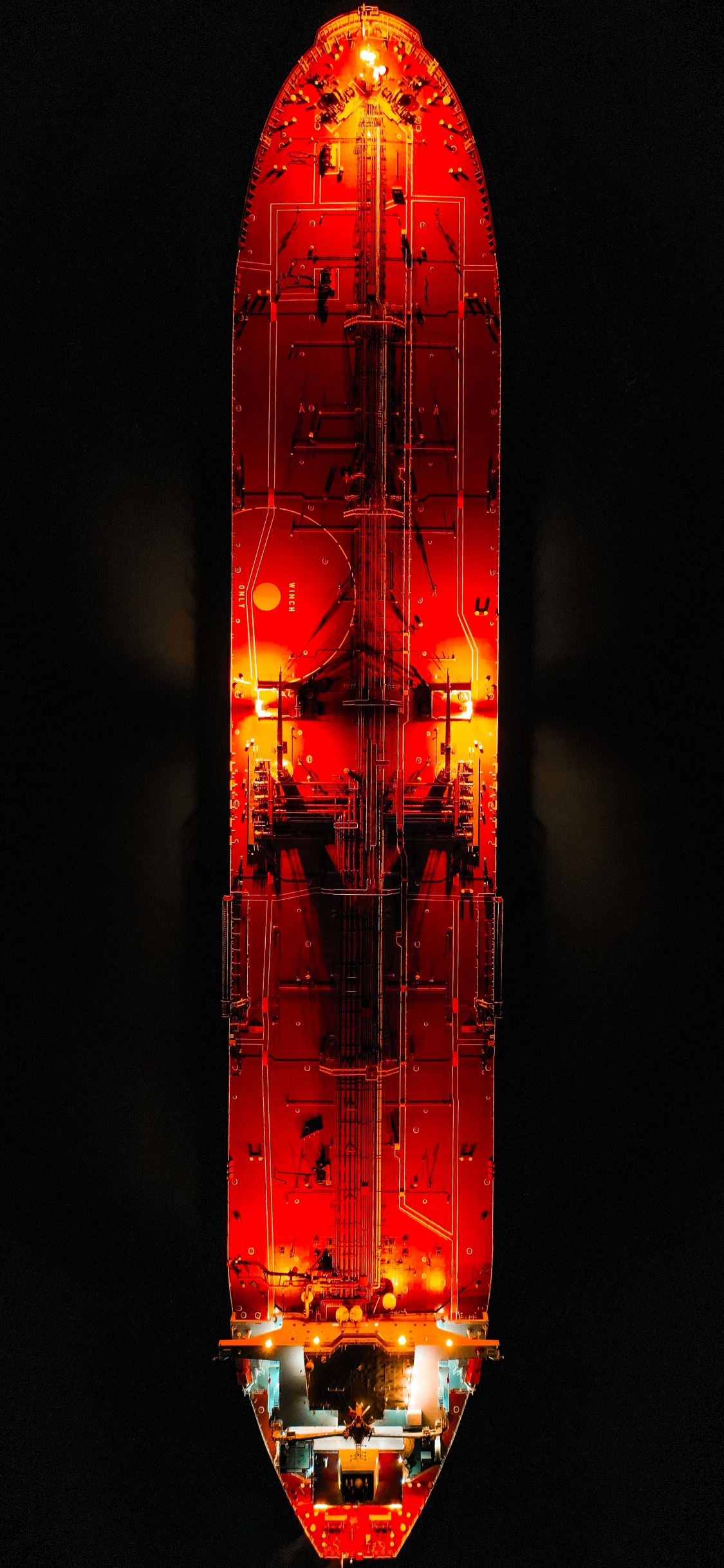 Lumière Led Rouge et Jaune. Wallpaper in 1125x2436 Resolution