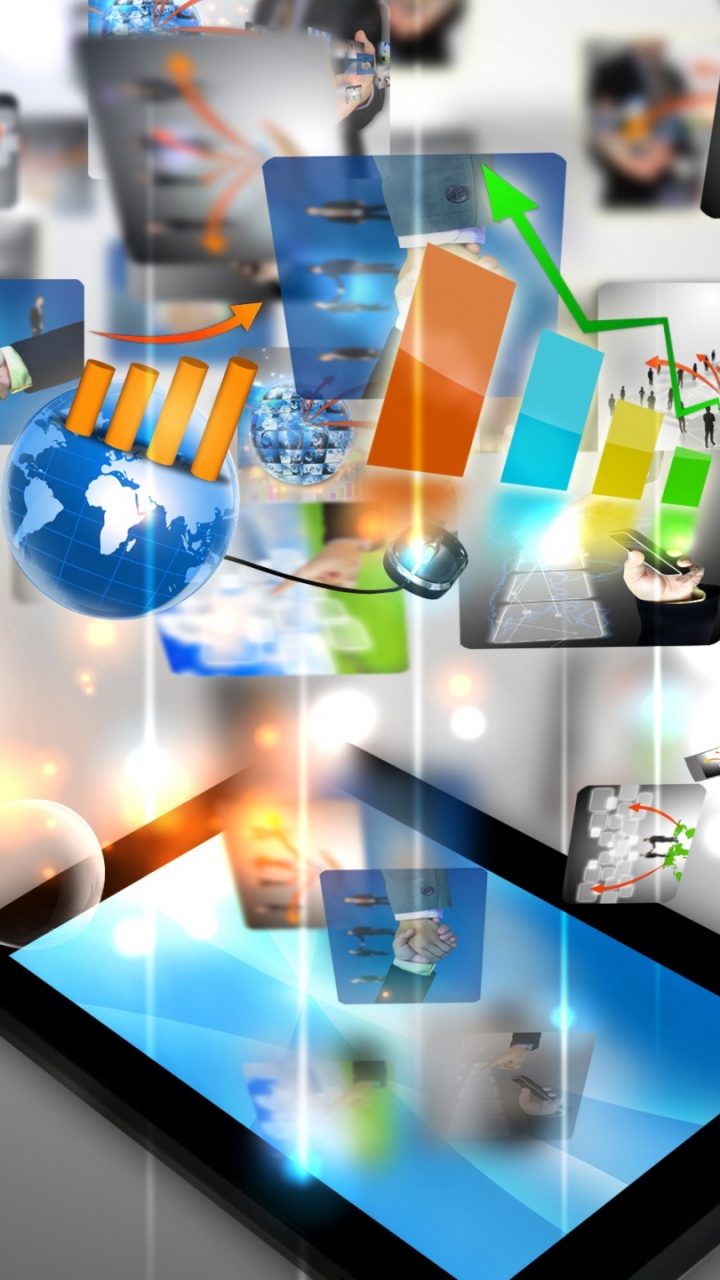 Black Ipad on White Table. Wallpaper in 720x1280 Resolution