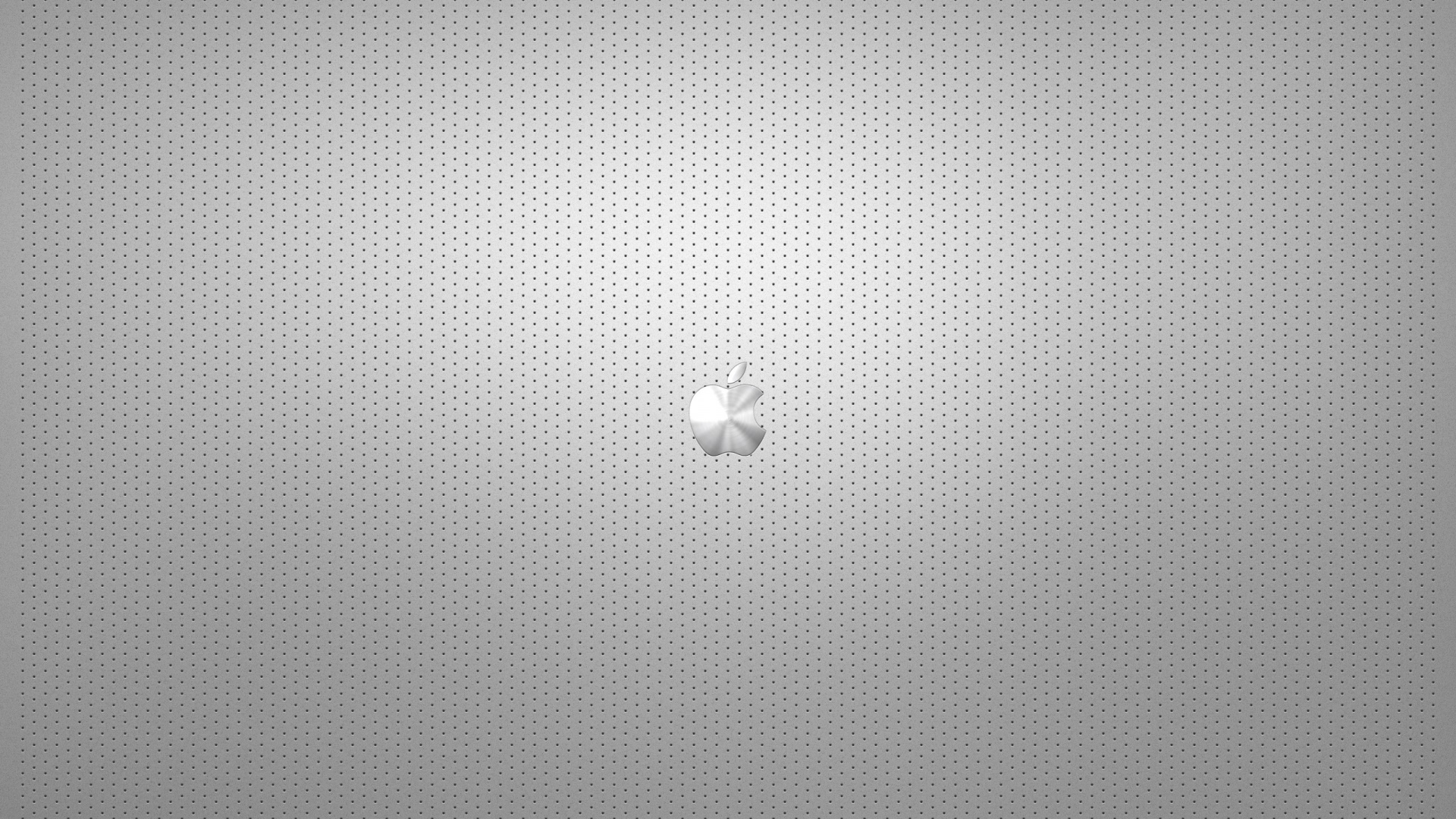 Weißes Apfellogo Auf Grauem Textil. Wallpaper in 1920x1080 Resolution