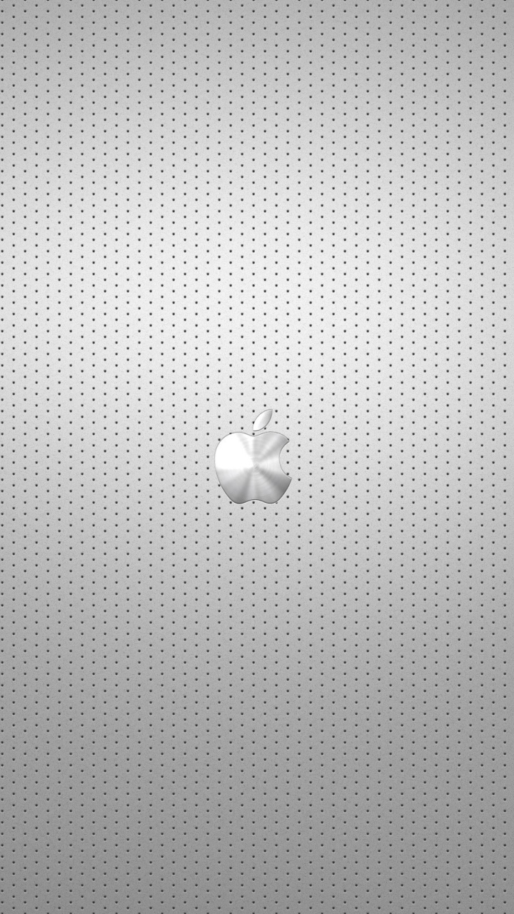 Logotipo de Manzana Blanca Sobre Textil Gris. Wallpaper in 720x1280 Resolution