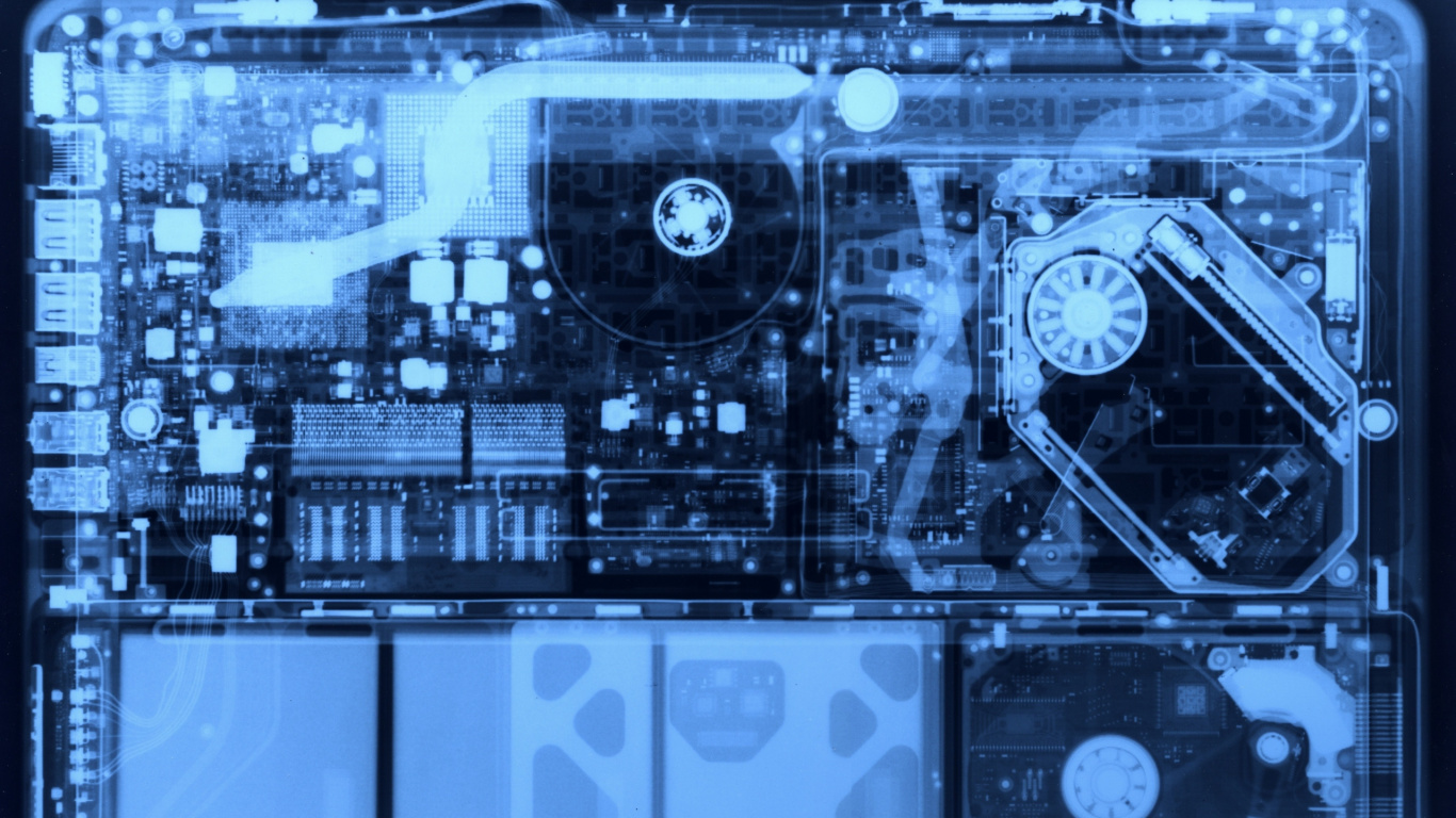 Schwarz-blauer Audiomixer. Wallpaper in 1366x768 Resolution