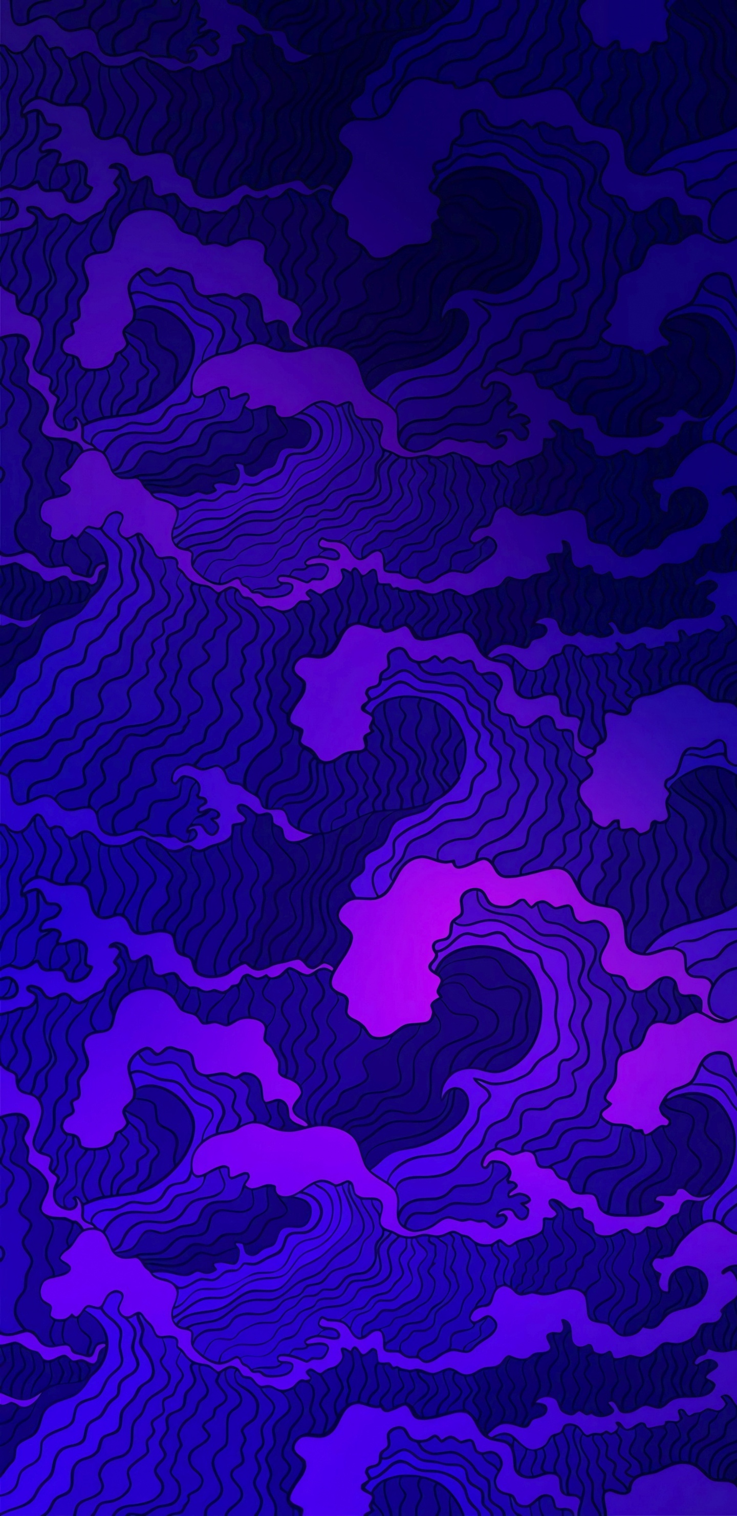 Resumen de Onda Japonesa, Japonés, Azure, Aqua, Arte. Wallpaper in 1440x2960 Resolution