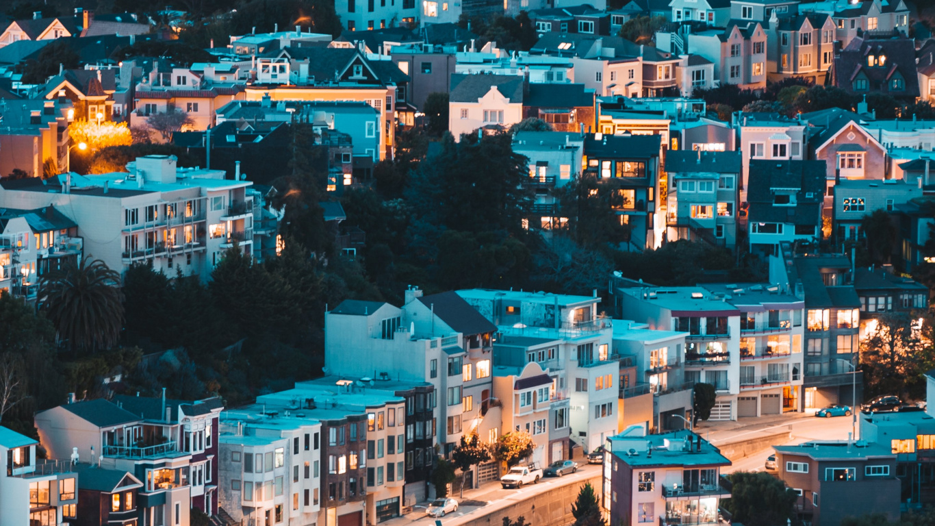 Aerial View of City During Daytime. Wallpaper in 1366x768 Resolution