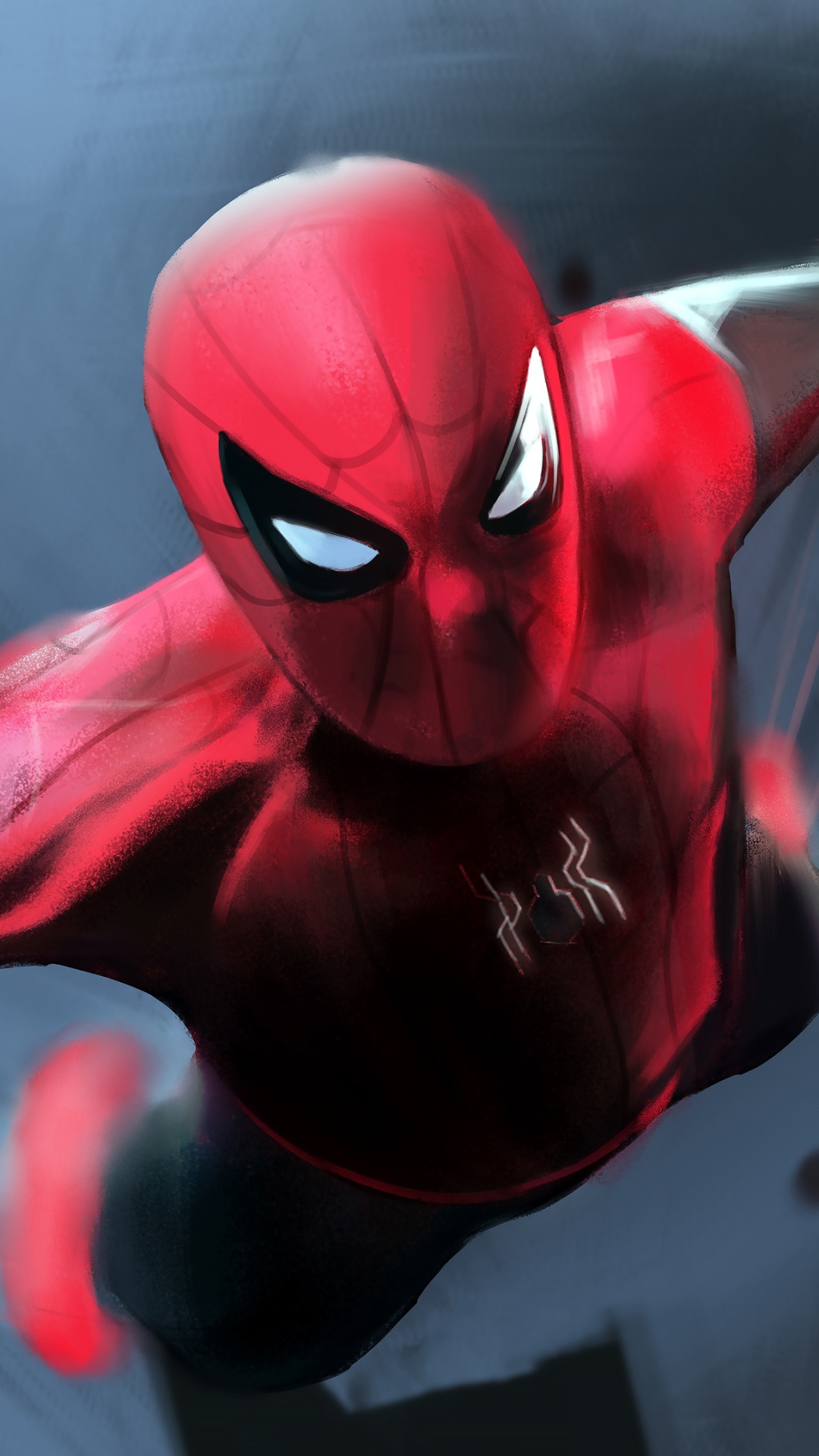 Hombre Araña Rojo y Negro. Wallpaper in 1080x1920 Resolution