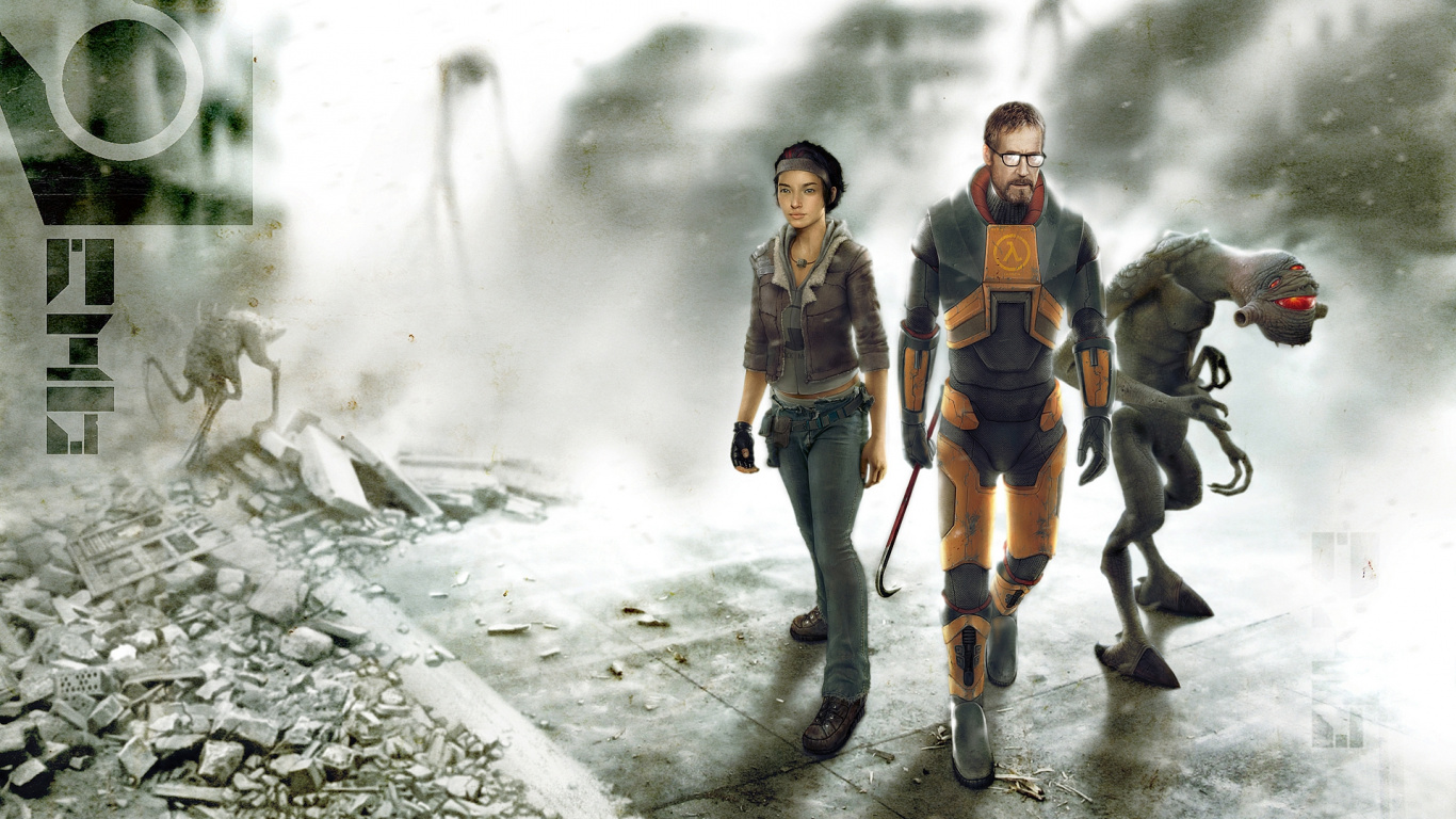 Gordon Freeman, Half Life 2, la Mitad de la Vida, Portal. Wallpaper in 1366x768 Resolution