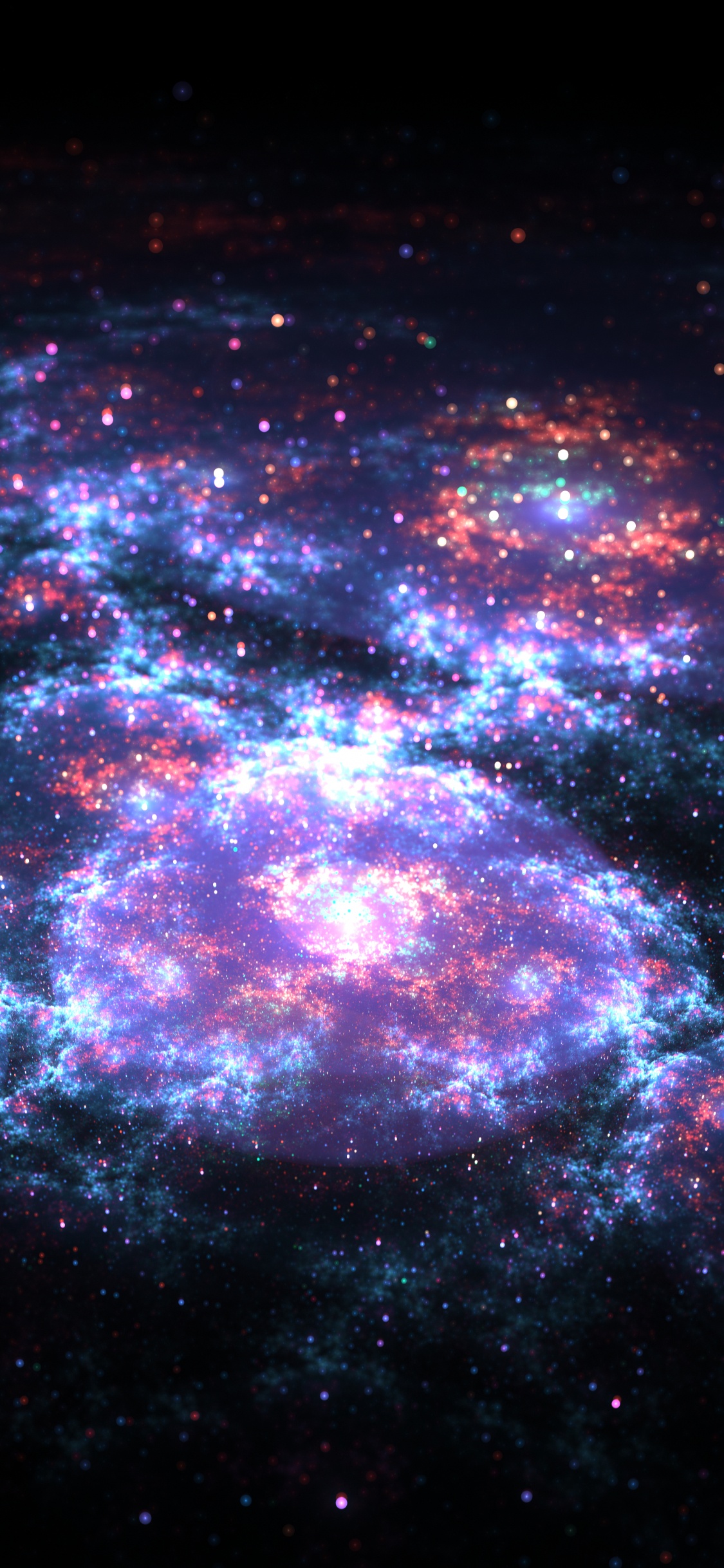 Schwarz-Weiß-Galaxie-Abbildung. Wallpaper in 1125x2436 Resolution