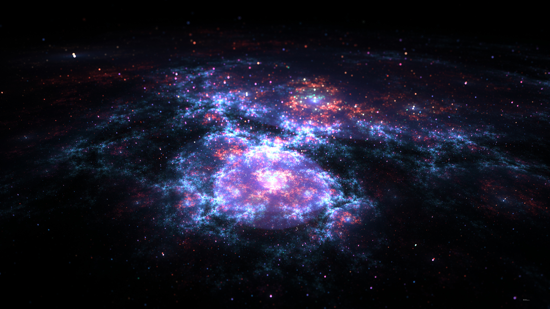 Ilustración de Galaxia en Blanco y Negro. Wallpaper in 1920x1080 Resolution