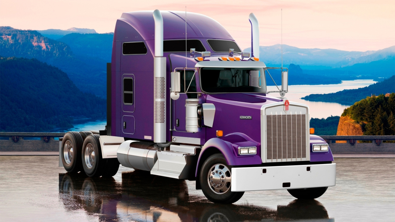 Camion Blanc et Violet Sur L'eau. Wallpaper in 1280x720 Resolution