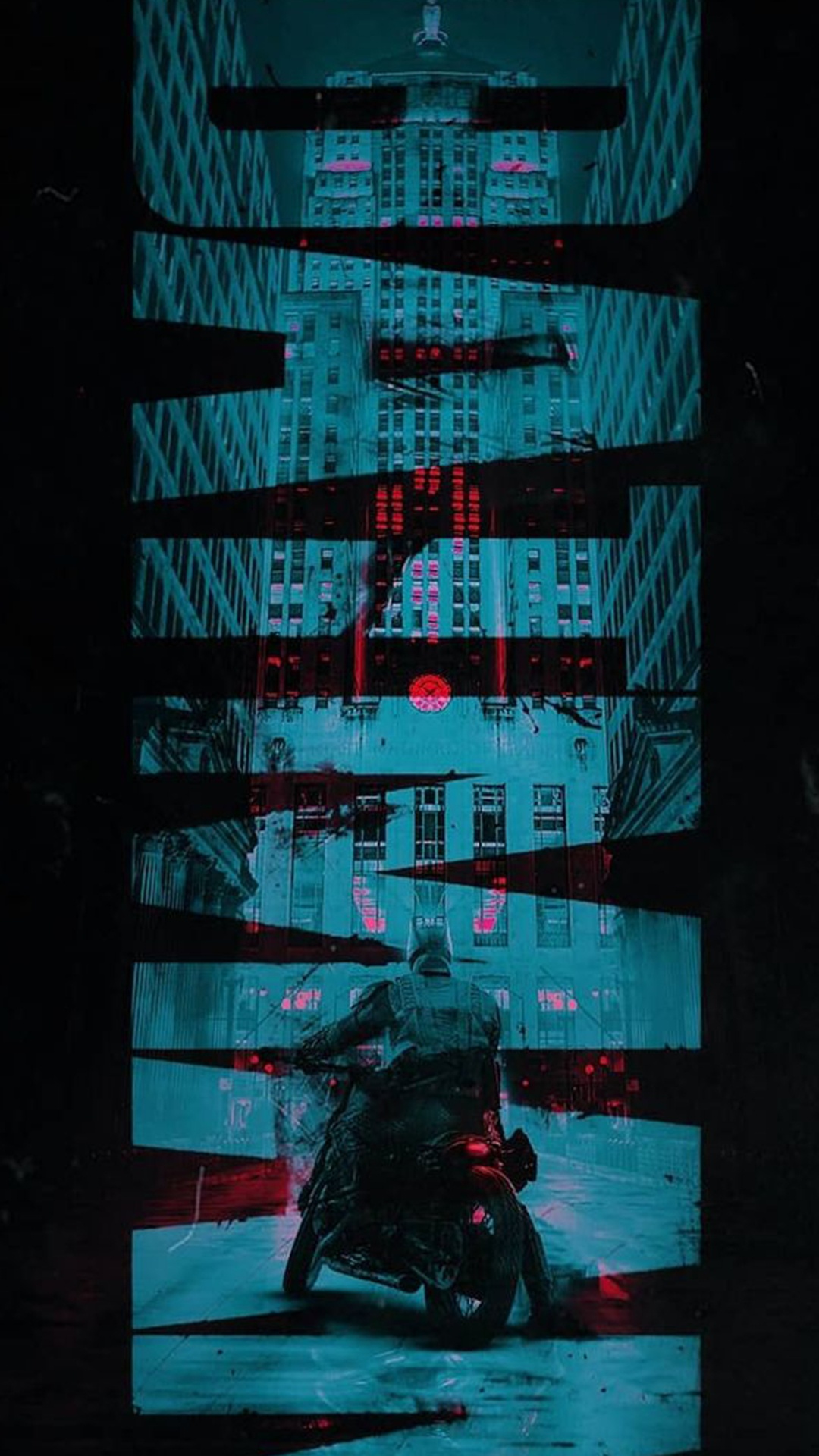 Darkness, Batman, Window, Blue, Rectangle. Wallpaper in 1080x1920 Resolution