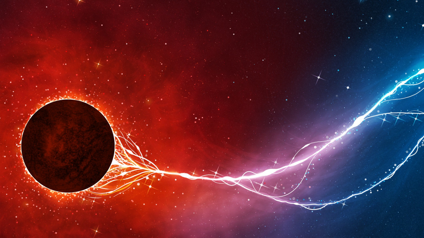 Blue and White Stars Illustration. Wallpaper in 1366x768 Resolution