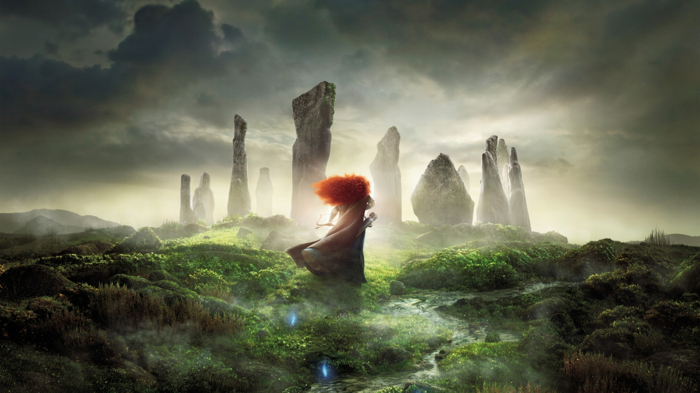 Formation Rocheuse Verte et Brune. Wallpaper in 1366x768 Resolution