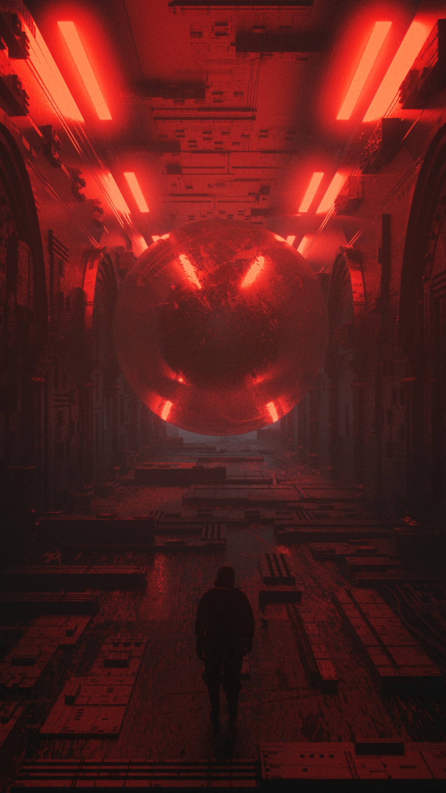 Persona Que Camina en el Túnel Durante el Día. Wallpaper in 1440x2560 Resolution