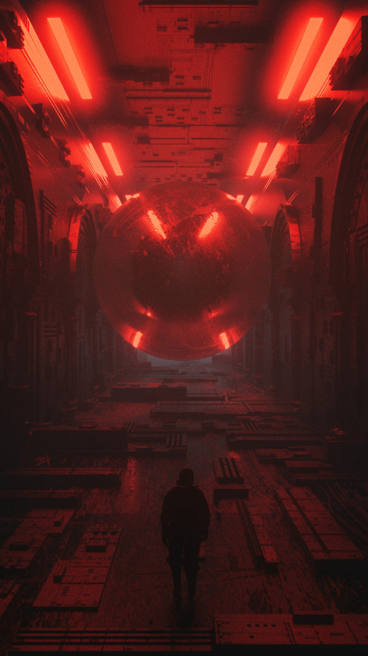 Persona Que Camina en el Túnel Durante el Día. Wallpaper in 750x1334 Resolution