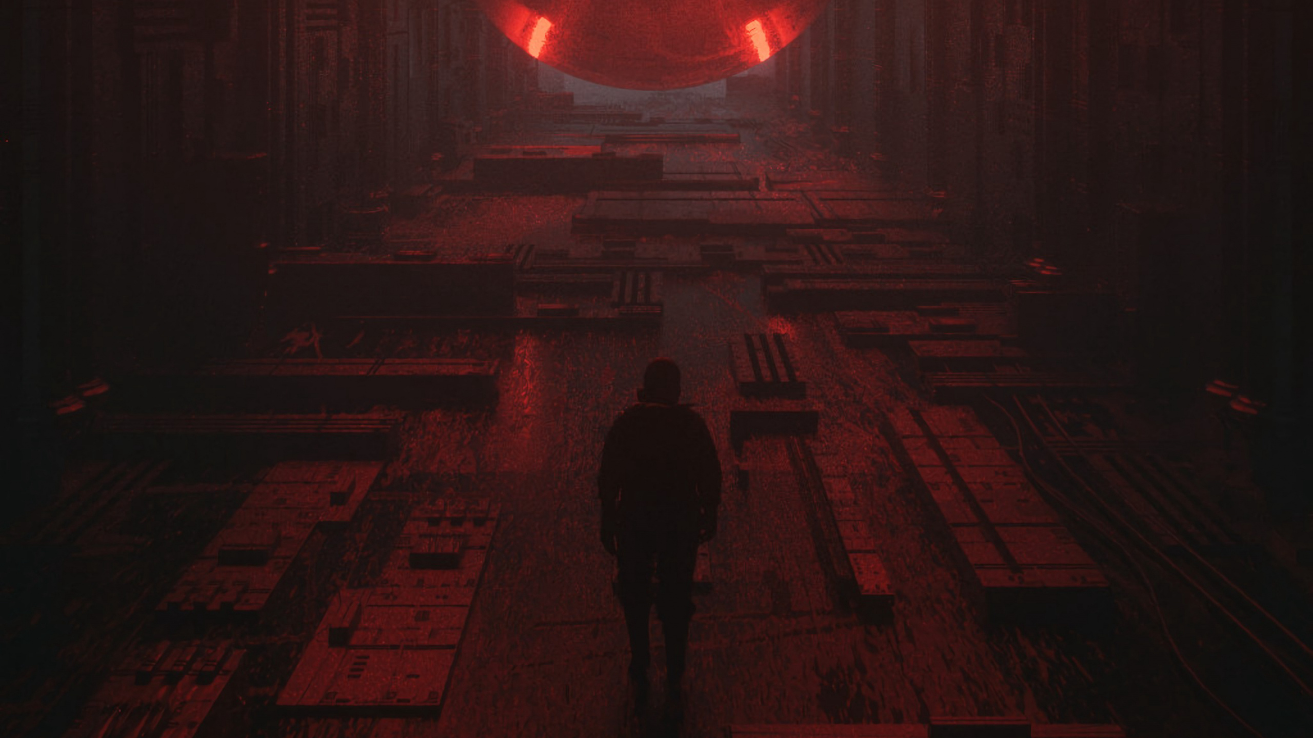 Person Walking on Tunnel During Daytime. Wallpaper in 2560x1440 Resolution