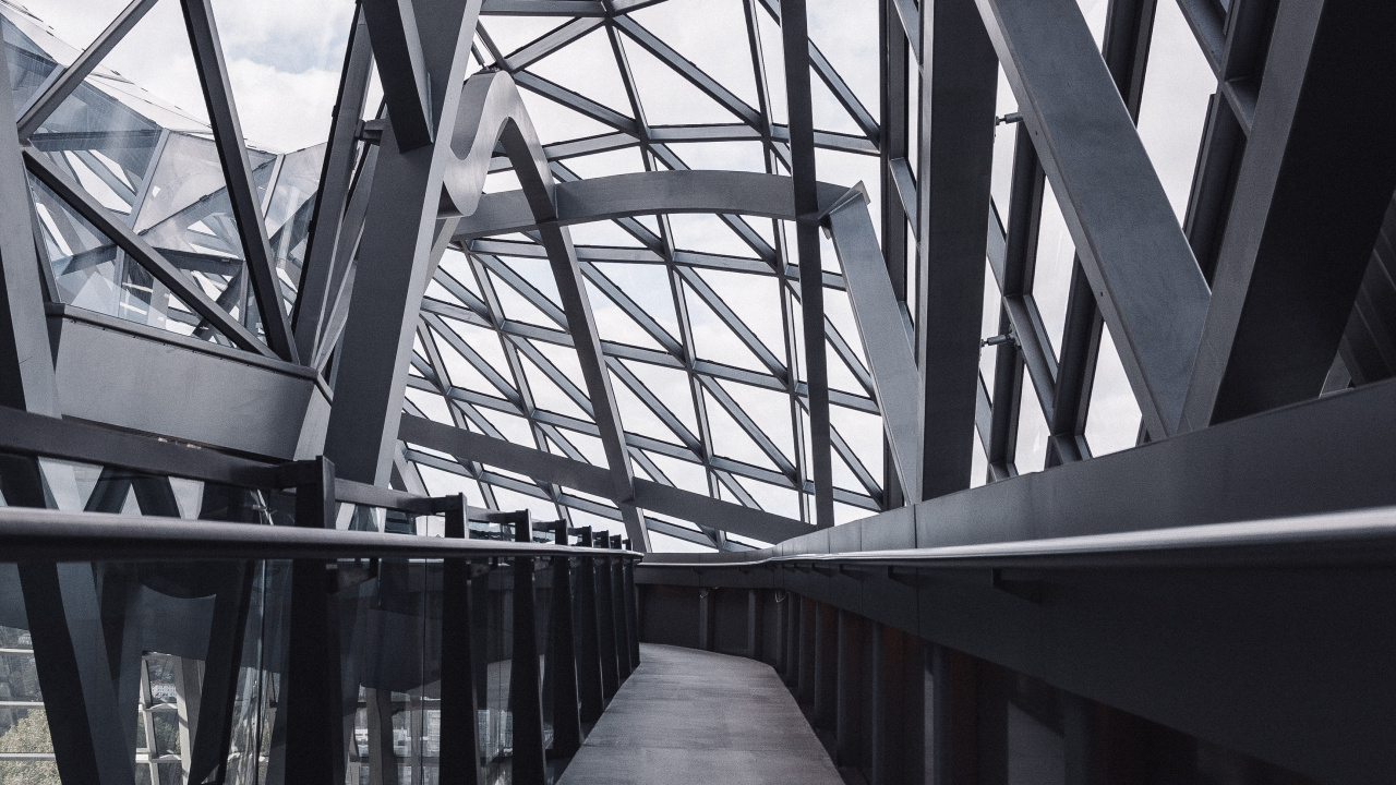 Gray Metal Bridge During Daytime. Wallpaper in 1280x720 Resolution