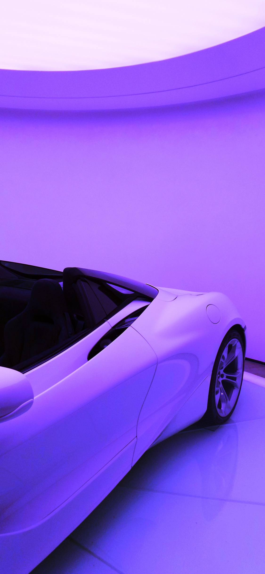 White Porsche 911 on White Surface. Wallpaper in 1125x2436 Resolution