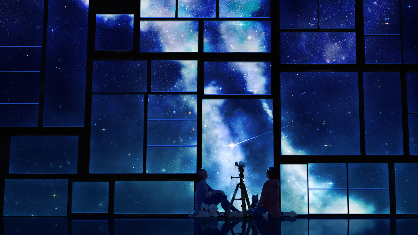 光, 空间, 天空, 黑暗 壁纸 1366x768 允许