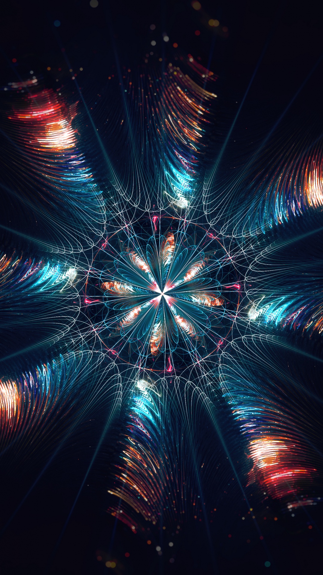 Blue and Red Light Digital Wallpaper. Wallpaper in 1080x1920 Resolution