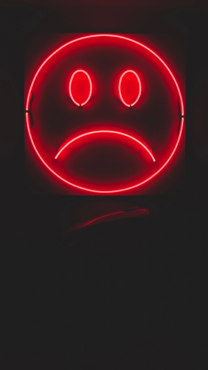 Rot Und Schwarz Lieben Neonlicht. Wallpaper in 720x1280 Resolution