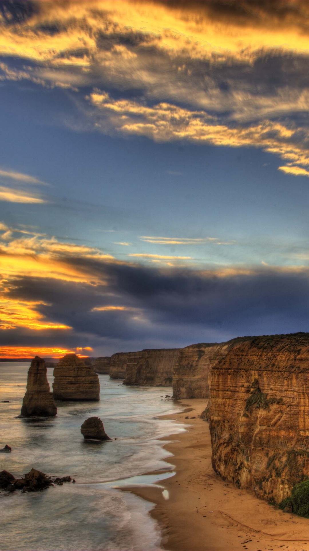 十二门徒, 悬崖, 大海, 海岸, 地平线 壁纸 1080x1920 允许
