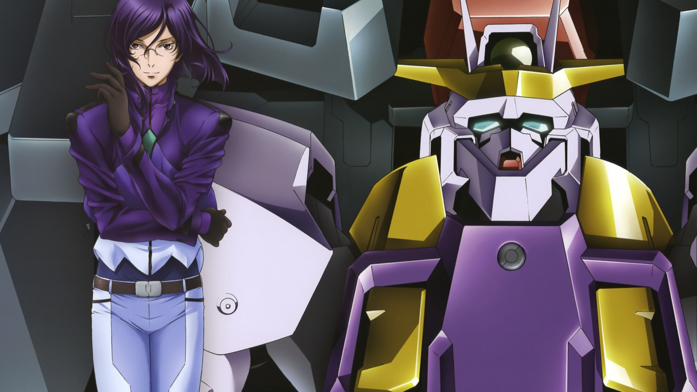 Femme Aux Cheveux Violets en Personnage D'anime Manteau Violet. Wallpaper in 1366x768 Resolution