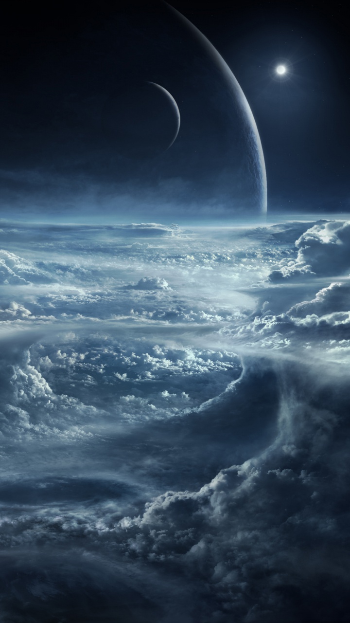 Nuages Blancs et Ciel Bleu. Wallpaper in 720x1280 Resolution