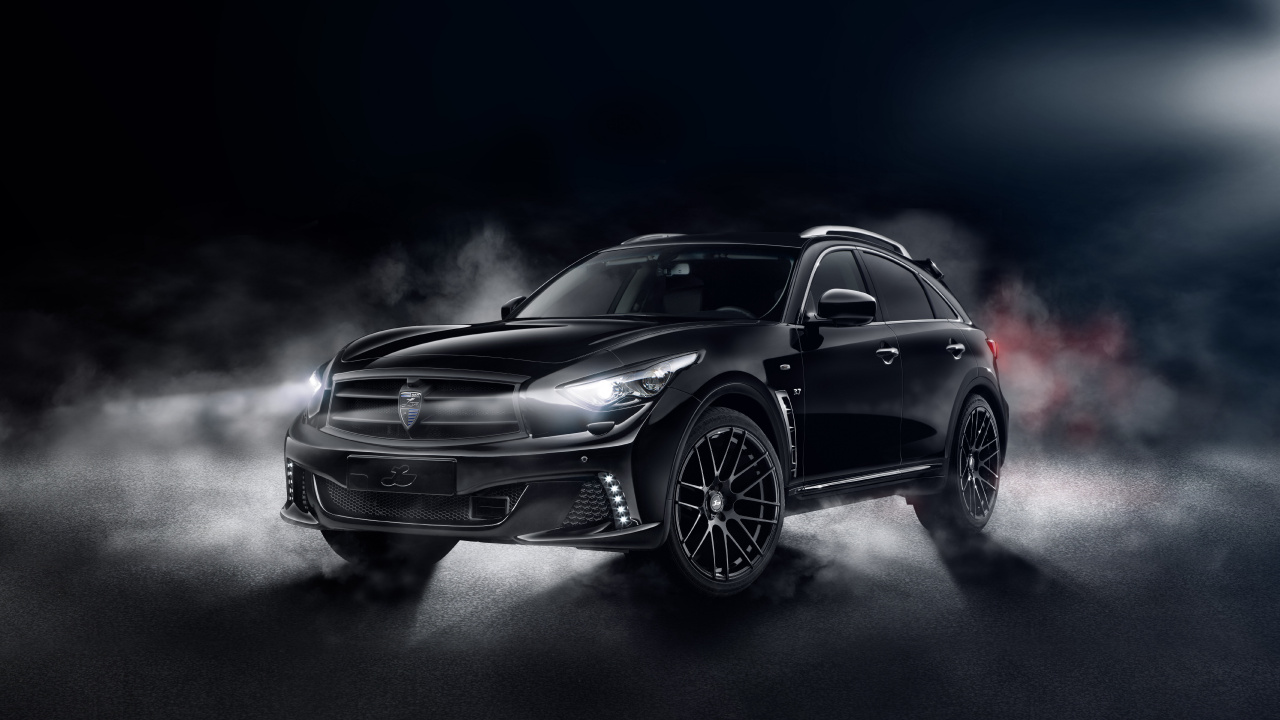 Schwarzer Porsche 911 Auf Schwarzem Hintergrund. Wallpaper in 1280x720 Resolution