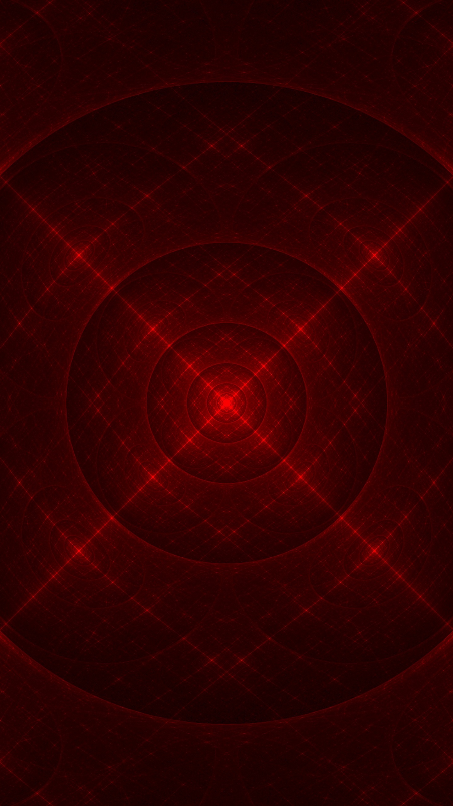 分形, 红色的, 圆圈, 空间, 对称 壁纸 1440x2560 允许