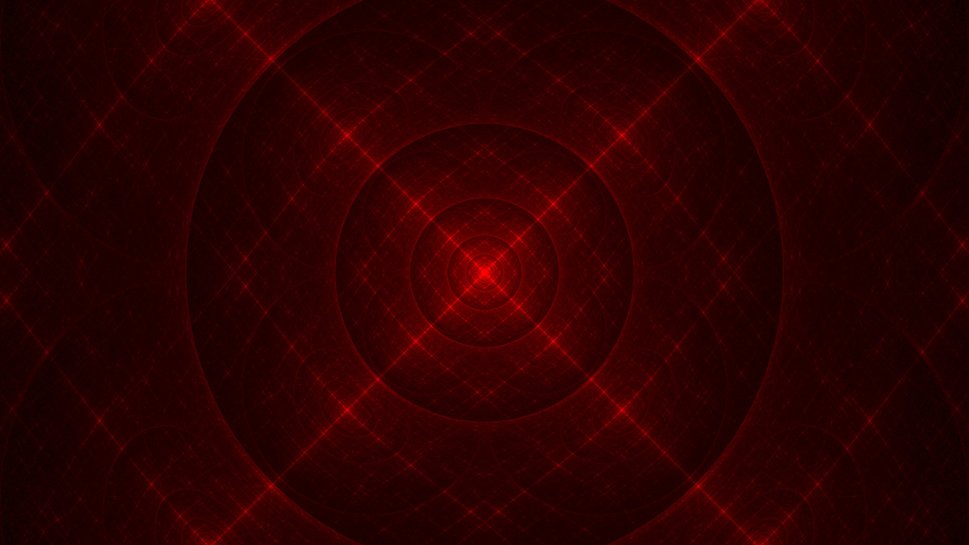分形, 红色的, 圆圈, 空间, 对称 壁纸 1920x1080 允许