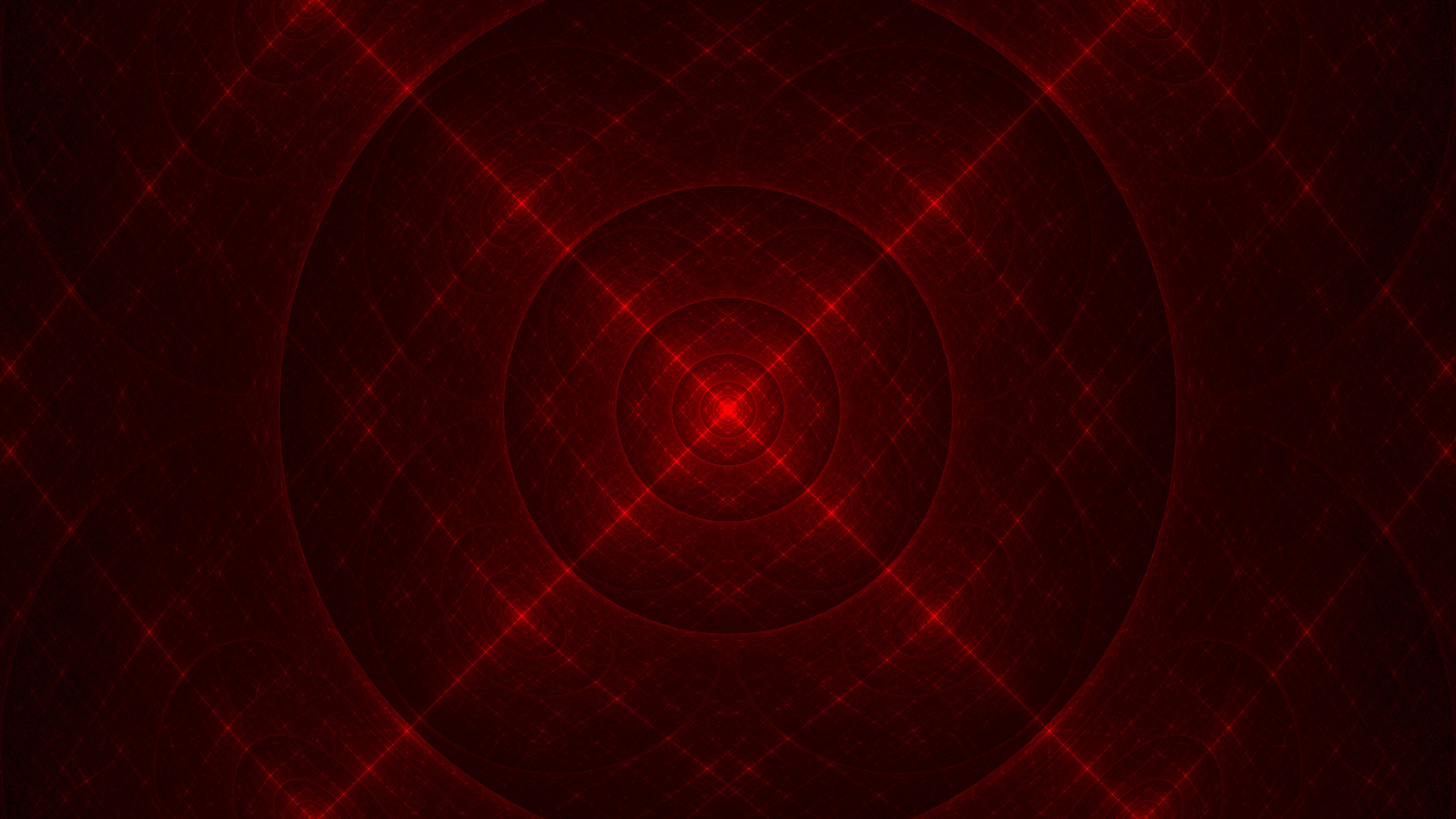 分形, 红色的, 圆圈, 空间, 对称 壁纸 3840x2160 允许