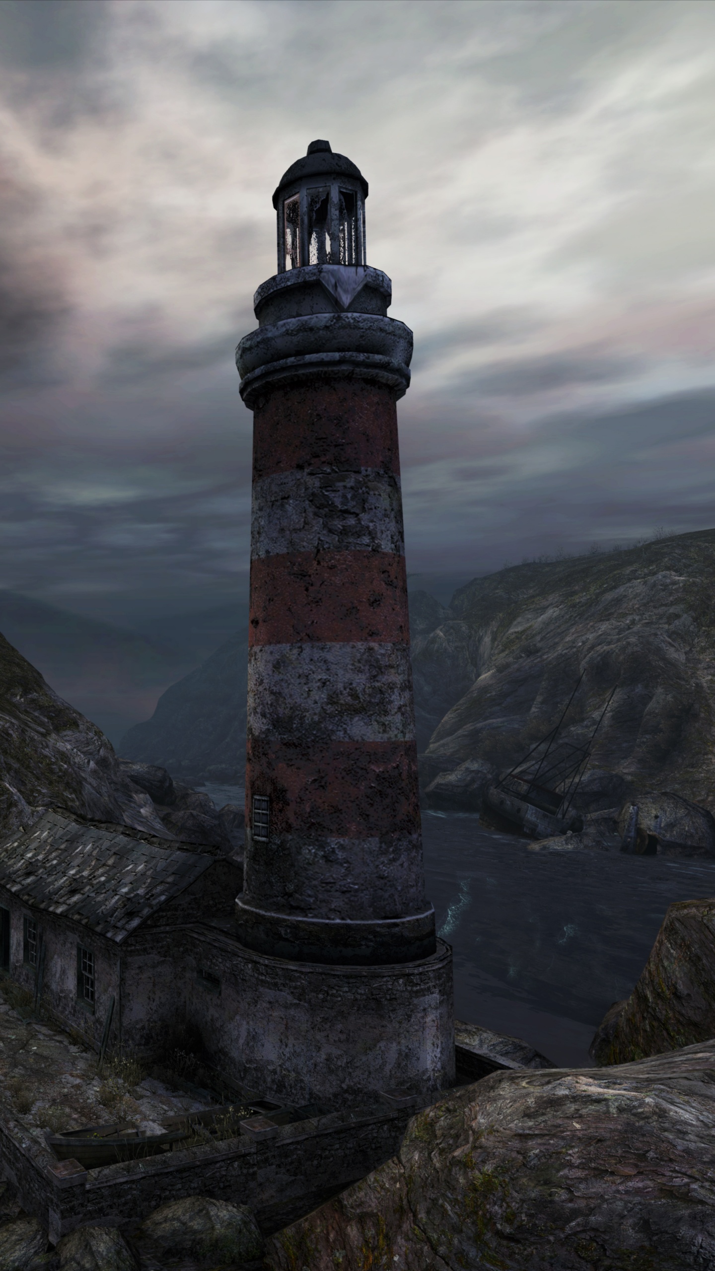 Brown and White Concrete Tower on Mountain. Wallpaper in 1440x2560 Resolution