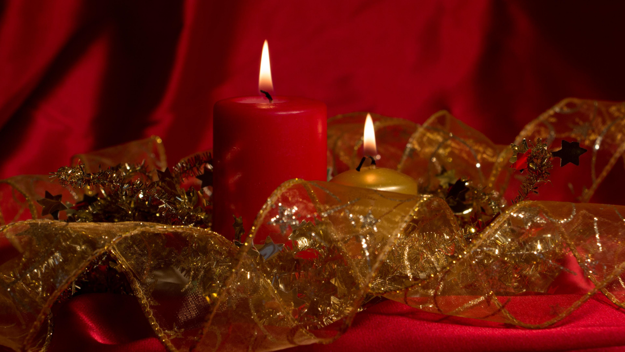 Candle, Christmas Day, Christmas Ornament, Lighting, Christmas. Wallpaper in 1280x720 Resolution