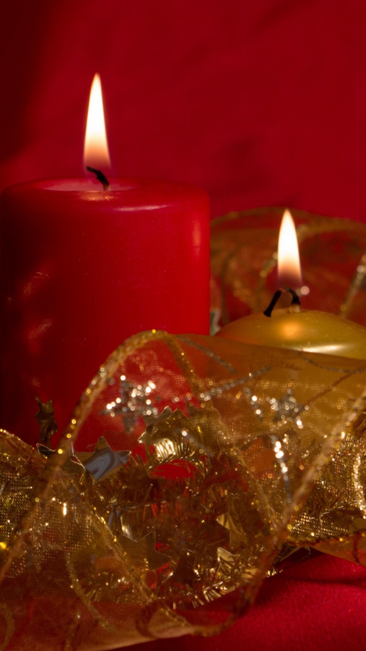 Candle, Christmas Day, Christmas Ornament, Lighting, Christmas. Wallpaper in 720x1280 Resolution