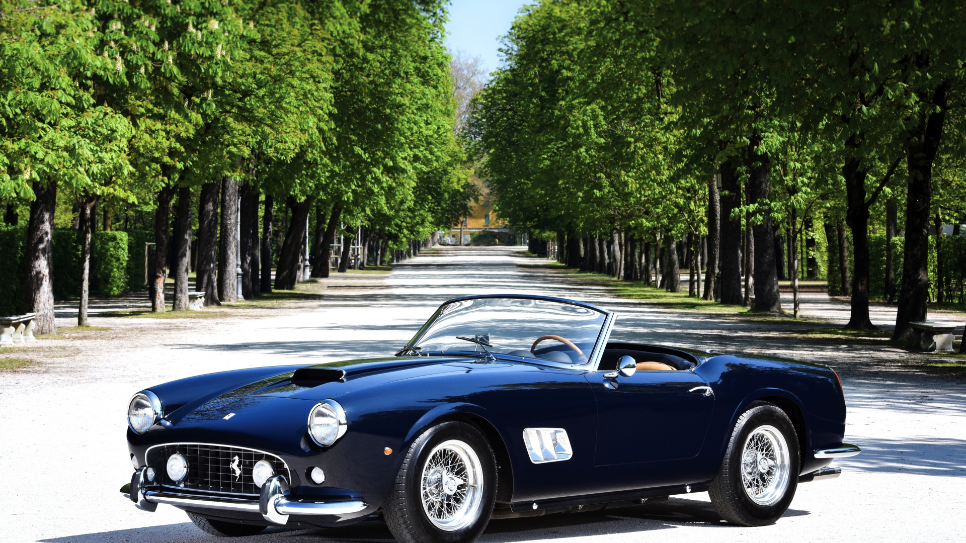 Blue Porsche 911 Parked on Road Near Green Trees During Daytime. Wallpaper in 1920x1080 Resolution