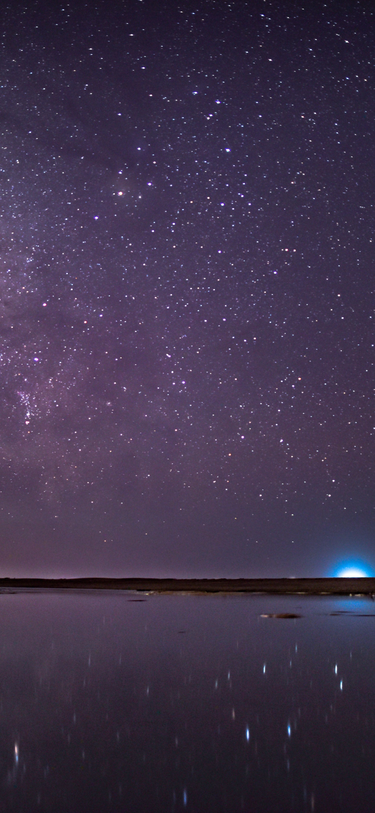 反射, 星星, 夜晚的天空, 性质, 天空 壁纸 1242x2688 允许