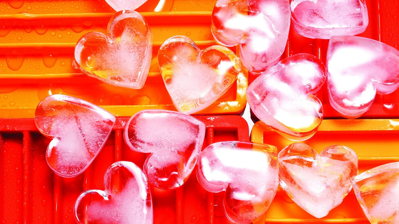 Ice, Sweetness, Confectionery, Petal, Digital Art. Wallpaper in 1366x768 Resolution