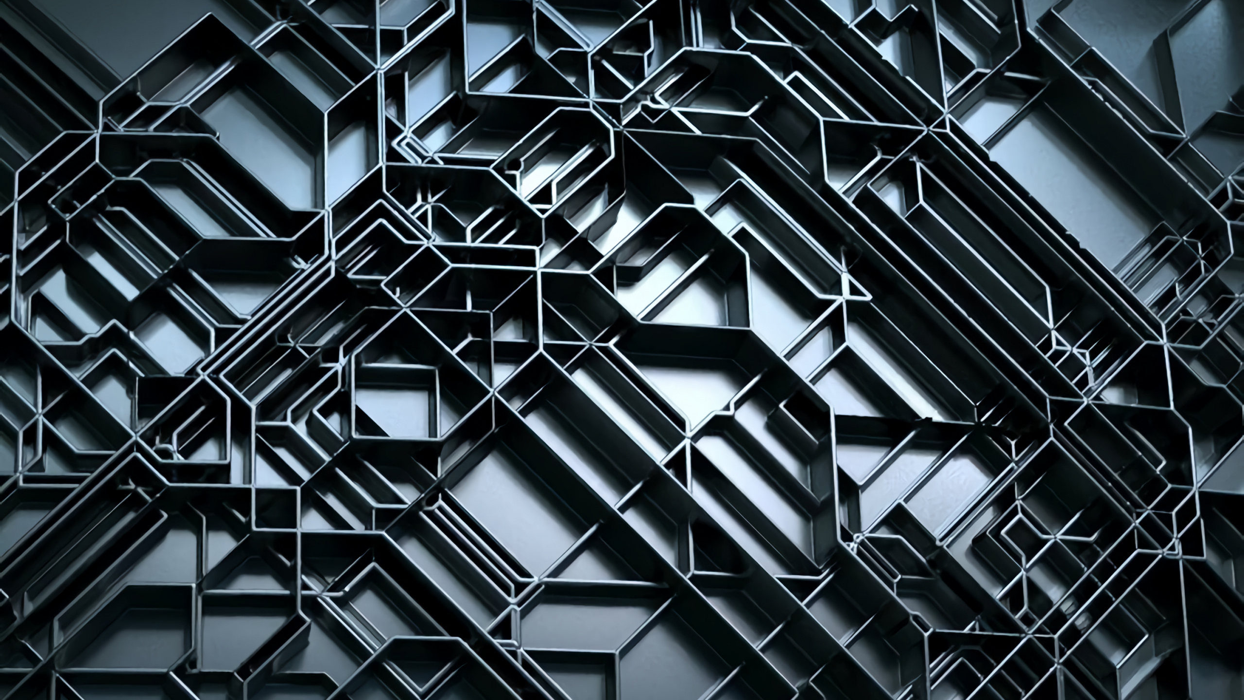 Cadre en Métal Noir Dans la Photographie en Niveaux de Gris. Wallpaper in 2560x1440 Resolution