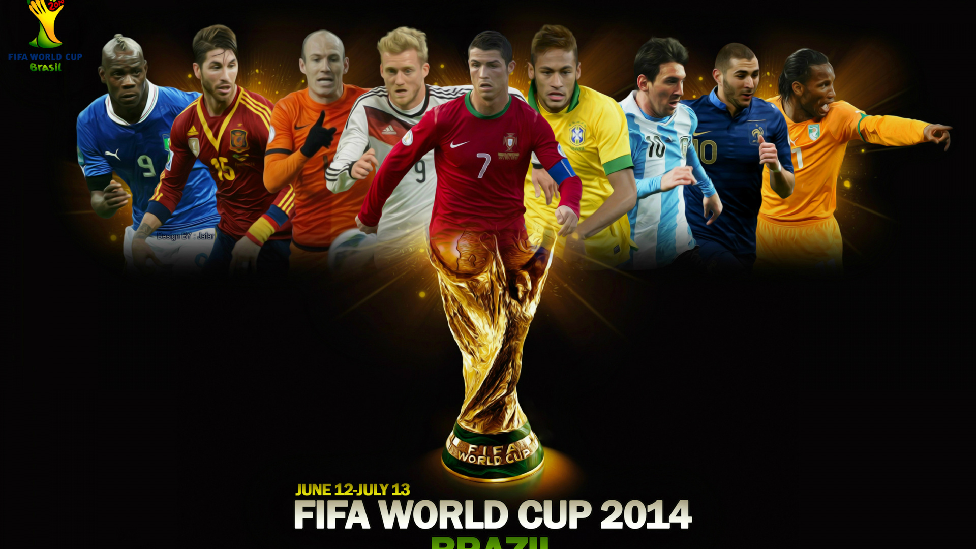 Group of Men in Red and Yellow Soccer Jersey. Wallpaper in 1920x1080 Resolution