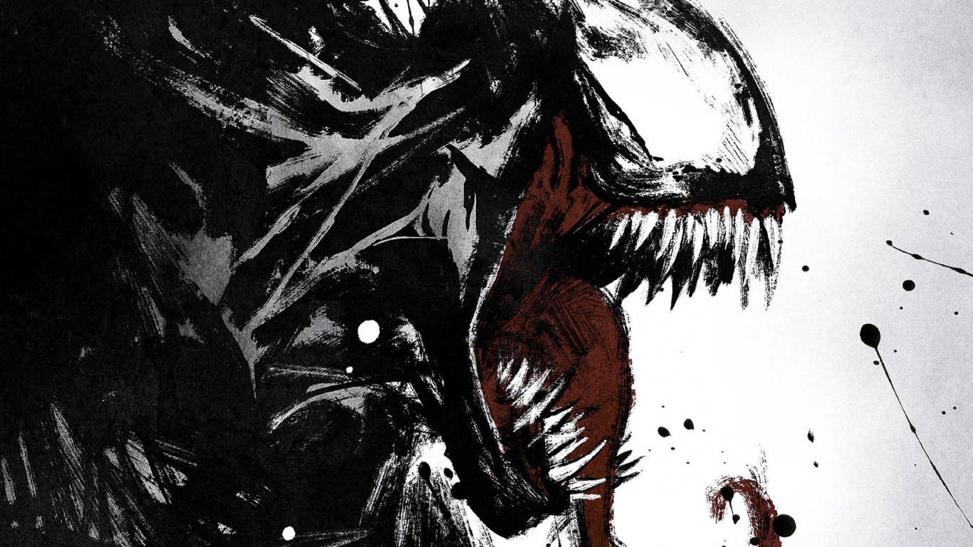 Black and Red Dragon Painting. Wallpaper in 1366x768 Resolution