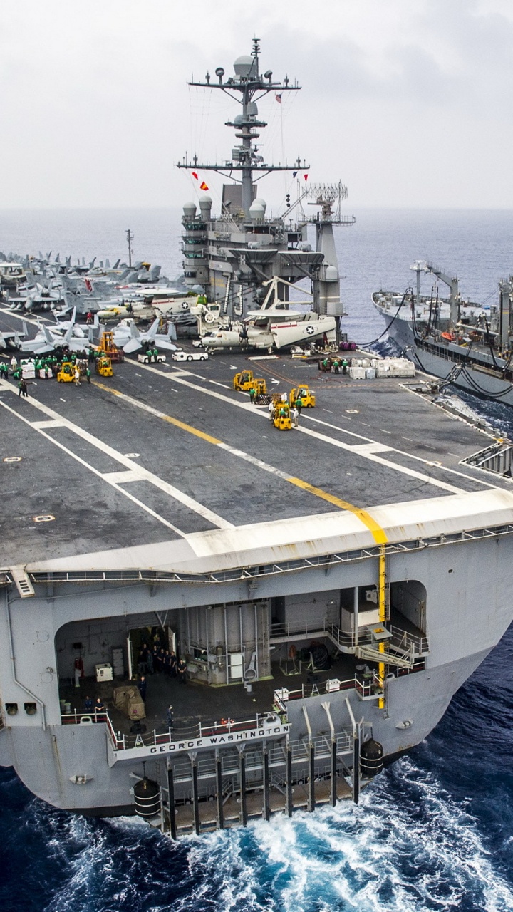 USS Ronald Reagan, Flugzeugträger, United States Navy, Kriegsschiff, Marine-Schiff. Wallpaper in 720x1280 Resolution