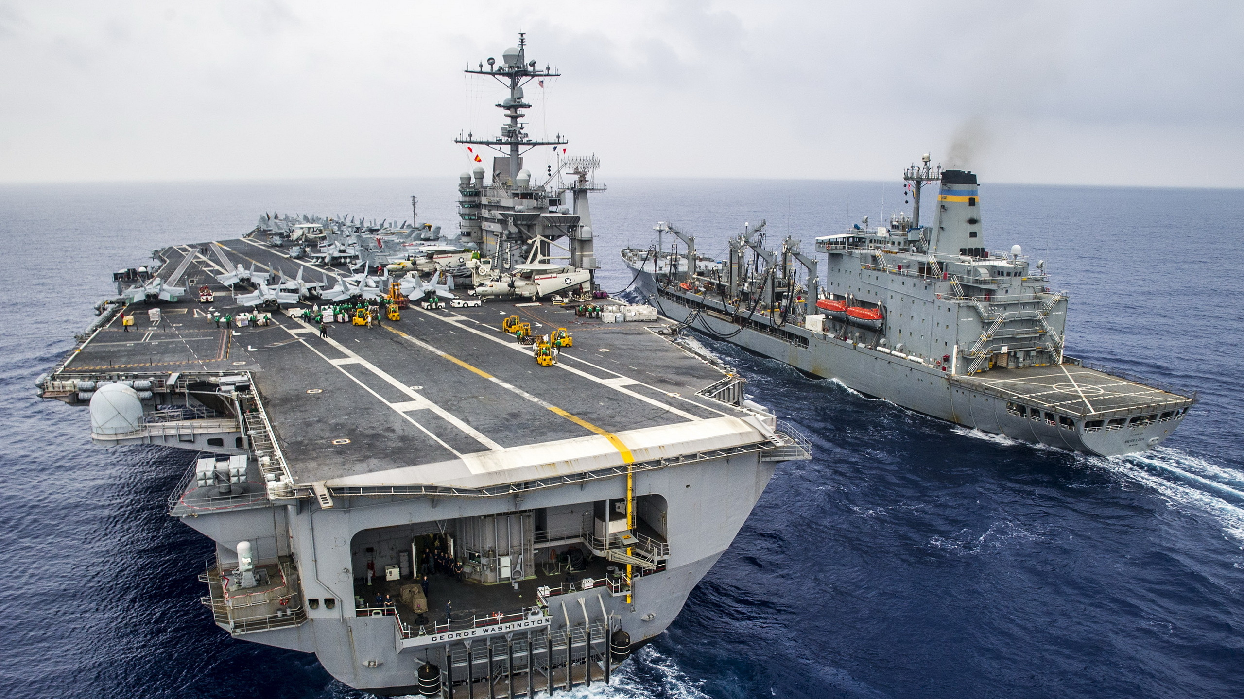 L'USS Ronald Reagan, Porte-avions, Marine Des États-unis, Navire de Guerre, de Navires de Guerre. Wallpaper in 2560x1440 Resolution