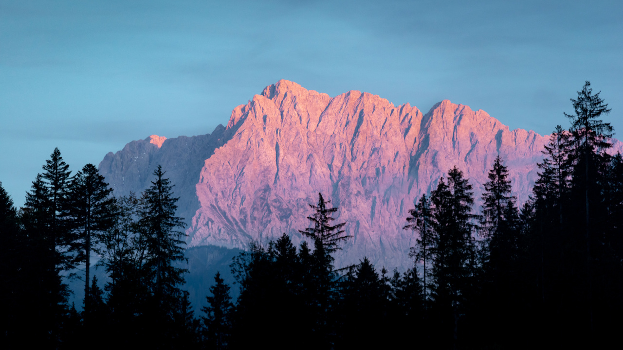 Baum, Lärche, Naturlandschaft, Hochland, Piste. Wallpaper in 1280x720 Resolution