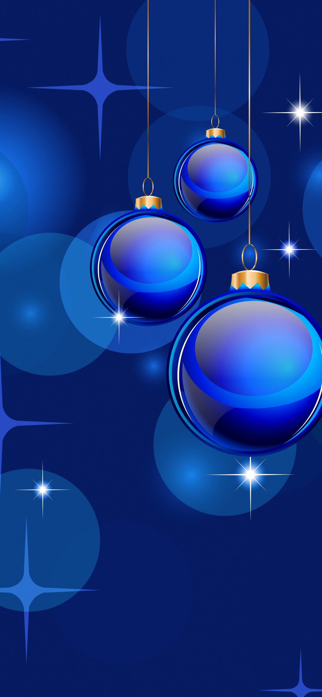 New Year, Christmas, Water, Blue, Light. Wallpaper in 1125x2436 Resolution