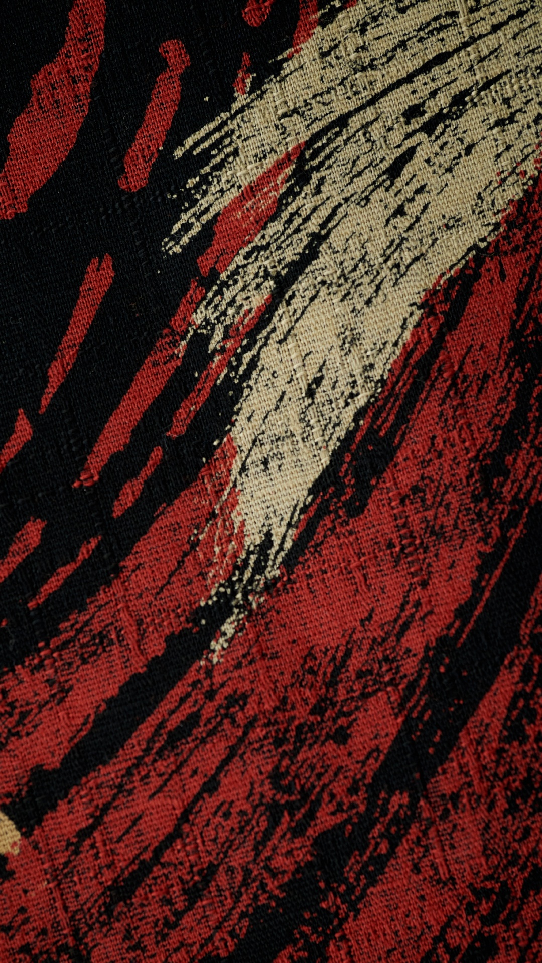 Rotes Schwarz-weißes Textil. Wallpaper in 1080x1920 Resolution