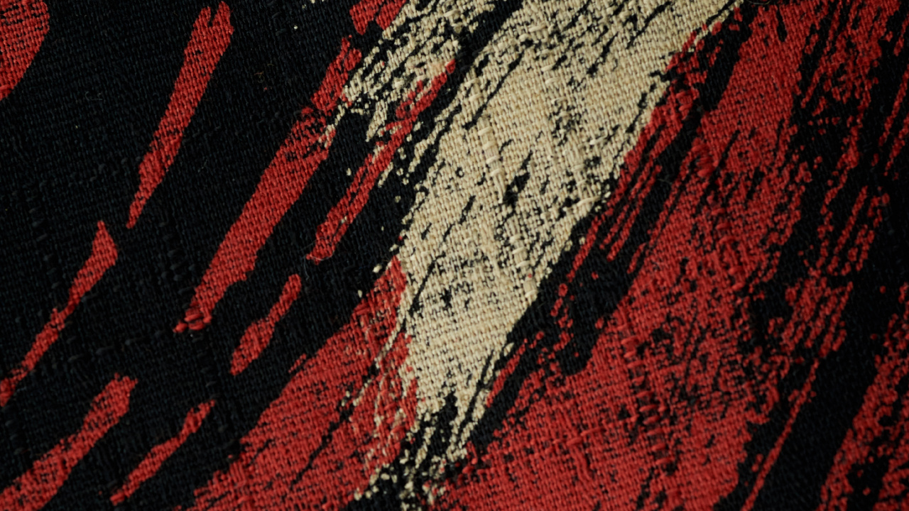 Rotes Schwarz-weißes Textil. Wallpaper in 1280x720 Resolution