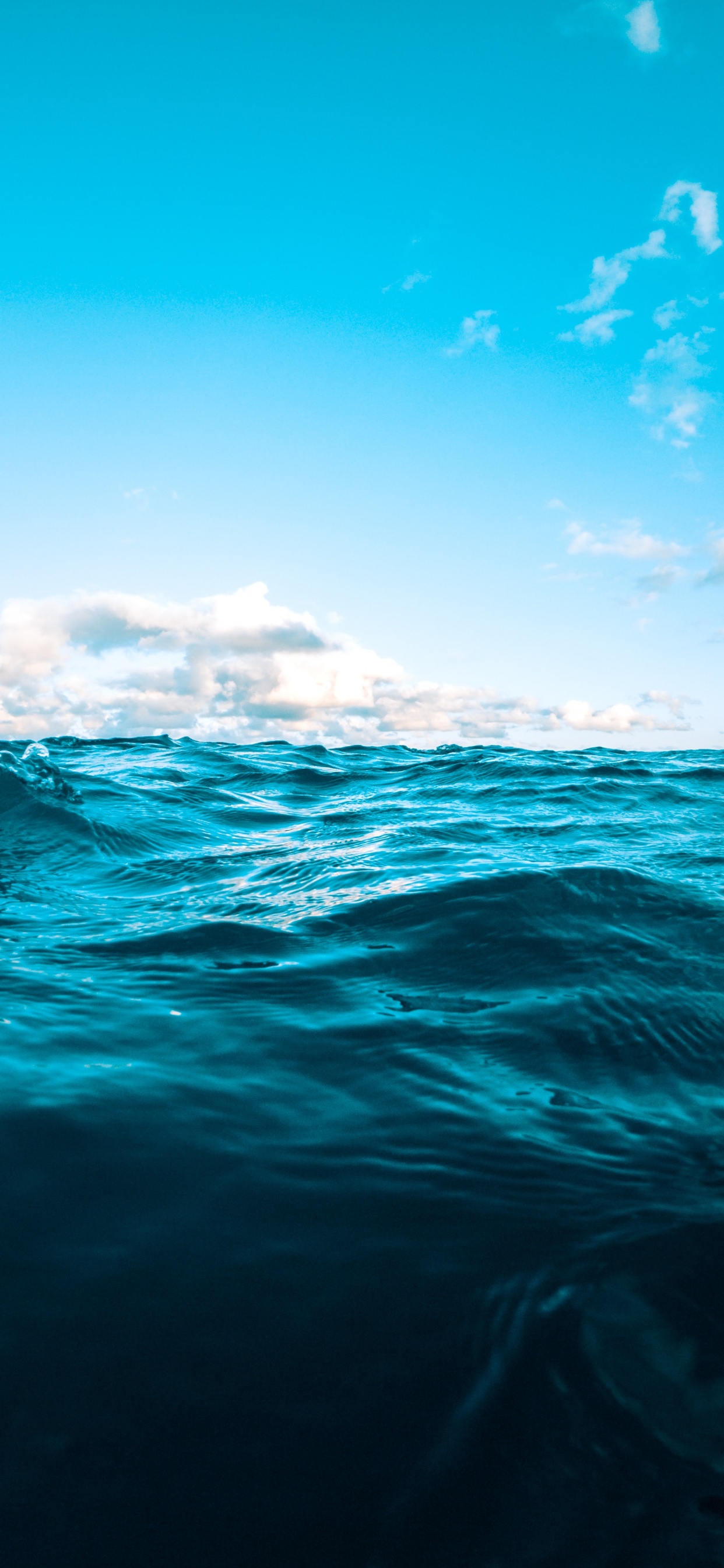 Blau, Wasser, Ozean, Meer, Horizont. Wallpaper in 1242x2688 Resolution