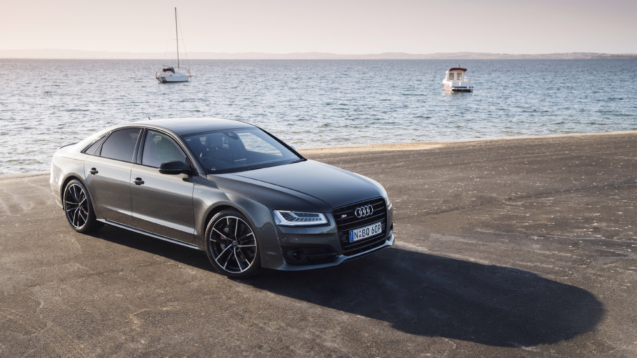 Audi Noir a 4 Sur la Plage Pendant la Journée. Wallpaper in 1280x720 Resolution